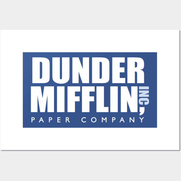 Dunder Miffin Paper Company Blue Wall Art by chjannet